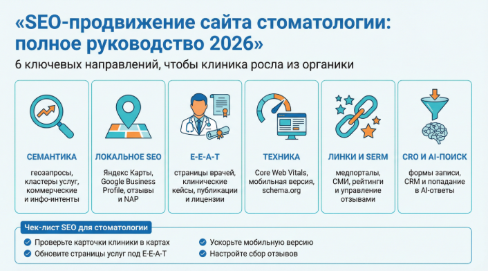 SEO-продвижение сайта стоматологии: полное руководство 2026